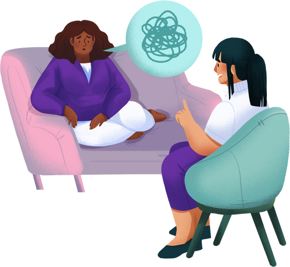 Textured Handdrawn Mental Health Consultation
